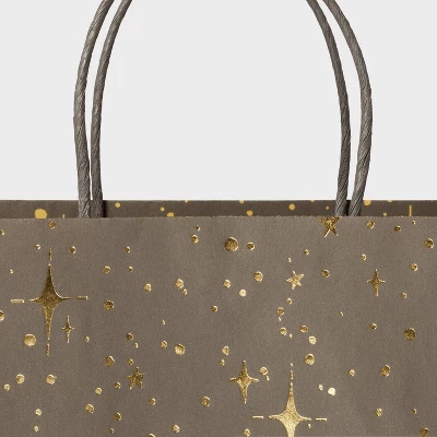 Gold Foil Dots And Stars Black Jumbo Gift Bag - Spritz™: Large Paper Bag For All Occasions, 19.25" X 16" X 6" 2 Gold Foil Dots And Stars Black Jumbo Gift Bag - Spritz™: Large Paper Bag For All Occasions, 19.25" X 16" X 6" - Image 2