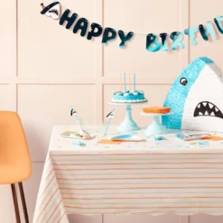 Orange And White Striped Print Table Cover 1ct - Spritzā¢