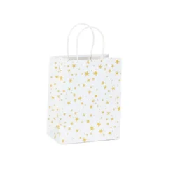 4pk Cub Gift Bags Foil Star Gold - Spritz™: Small Paper Gift Bags For All Occasions, -Spritz GUEST e9b04f67 8709 46de 858a 9444076951a7