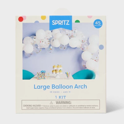 45ct Large Balloons Garland Arch With Confetti White - Spritz™ 3 45ct Large Balloons Garland Arch With Confetti White - Spritz™ - Image 3