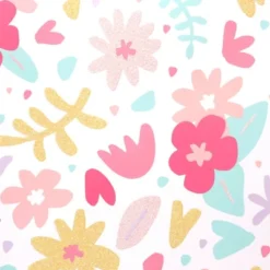 Square Floral Gift Bag With Glitter - Spritz™: Multicolor Botanical Birthday Medium Gift Bag -Spritz GUEST f65a273e 5dec 4125 ad31 d467476f3005