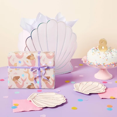 Mermaid Seashell Snack Plate 20ct - Spritz™ 1 Mermaid Seashell Snack Plate 20ct - Spritz™