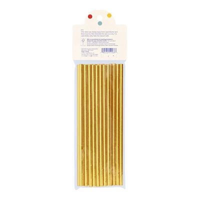 20ct Paper Straws Gold - Spritz™ 2 20ct Paper Straws Gold - Spritz™ - Image 2