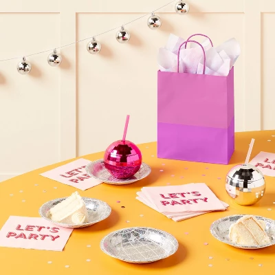 Small Gift Bag Purple Two Color Block - Spritz™ 1 Small Gift Bag Purple Two Color Block - Spritz™